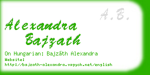 alexandra bajzath business card