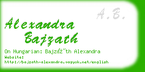 alexandra bajzath business card